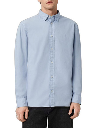 AllSaints Hawthorne Ανδρικό Πουκάμισο LightBlue M150SB-VILLA BLUE