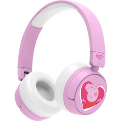 OTL Kids Peppa Pig Ασύρματα Bluetooth Παιδικά Ακουστικά On Ear Ροζ Λευκά