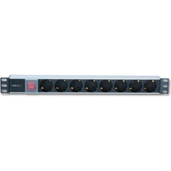 Techly I-CASE STRIP-81UD Πολύπριζο για Καμπίνες Rack 19" 482x44.4x44mm