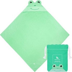 Dock & Bay Frankie Frog Βρεφικό Μπουρνούζι Κάπα Πράσινο 75x75cm