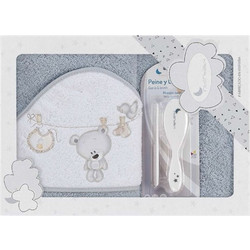Interbaby Tendedero Oso Σετ Βρεφικό Μπουρνούζι Κάπα Μπλε 100x100cm 2τμχ