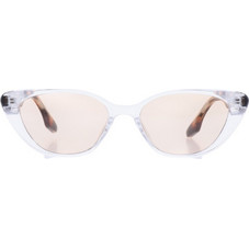 Enzo 8850 C6 Γυναικεία Γυαλιά Ηλίου Cat Eye Κοκάλινα Διαφανή με Ροζ Φακό