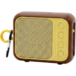 Kimiso KMS-312C Ηχείο Bluetooth 5W Καφέ Κίτρινο