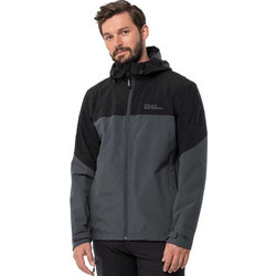 Jack Wolfskin Ανδρικό Μπουφάν Χειμωνιάτικο Softshell Αδιάβροχο Αντιανεμικό Ανθρακί 1115891-6230