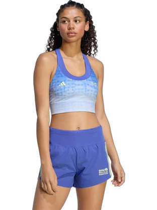 Adidas BMW Berlin-Marathon Αθλητικό Μπουστάκι με Μέτρια Στήριξη & Αφαιρούμενη Ενίσχυση Γαλάζιο KG8230