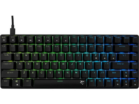 White Shark Hamachi Μηχανικό Gaming Πληκτρολόγιο 65% με Custom Blue Διακόπτες RGB Black