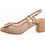 B-Soft Γόβες Slingback Δερμάτινες με Χοντρό Χαμηλό Τακούνι Μπεζ 2409-02
