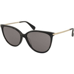 Max Mara MM0201 63A Γυναικεία Γυαλιά Ηλίου Πεταλούδα Χρυσό Μαύρο με Καφέ Φακό