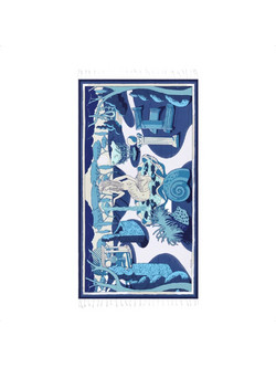 Inoui Editions Jardin Πετσέτα Θαλάσσης Μπλε 100x190cm FO23JAR04