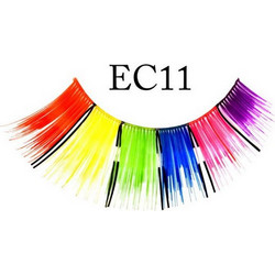 EC11 Βλεφαρίδες Ενιαίες Πολύχρωμες 2τμχ BBAY-18673
