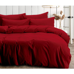 MayHome Σετ Σεντόνια King Size με Λάστιχο 180x200+30 Κόκκινο