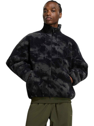 Adidas Ανδρική Ζακέτα Fleece με Φερμουάρ Μαύρη IB6953