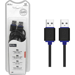 097275 Καλώδιο USB-A Male 2.0 to USB-A Male 1.5m Black