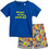 Funky Βρεφικό Σετ για Αγόρι Καλοκαιρινό Royal Blue Πορτοκαλί Γκρι 124-801120-2