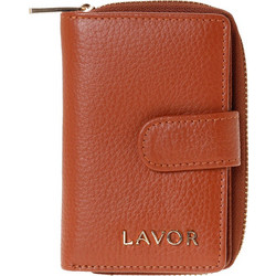 Lavor Μεγάλο Δερμάτινο Γυναικείο Πορτοφόλι με Clip & Φερμουάρ Ταμπά 1-6176