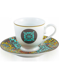 Bohemia House Σετ Φλιτζάνια Espresso & Ελληνικού Καφέ Πορσελάνης Πολύχρωμα 100ml 6τμχ 18501