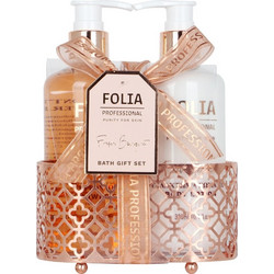 Folia Cosmetics Fresh Bouquet Metal Base Shower Gel 300ml + Body Lotion 300ml
