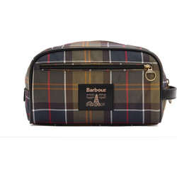 Barbour Tartan Νεσεσέρ Ταξιδίου με Θήκες 24x12.5x14cm Πράσινο