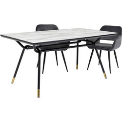 Kare Design Τραπέζι Τραπεζαρίας South Beach Γυάλινο KA-84783
