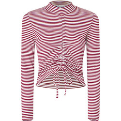 Pepe Jeans Tina Γυναικείο Χειμερινό Crop Top Λευκό Κόκκινο PL505347-286