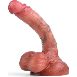 FAAK Peter Ρεαλιστικό Dildo με Βεντούζα & Όρχεις 22cm Καφέ