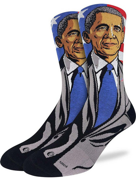 Good Luck Sock President Barack Obama Ανδρικές Κάλτσες Ψηλές με Σχέδια Πολύχρωμες GLS-4451