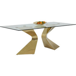 Kare Design Τραπέζι Τραπεζαρίας Gloria Γυάλινο KA-81543