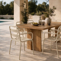 Nextdeco Καρέκλα Κήπου Μεταλλική Μπεζ 51202-081