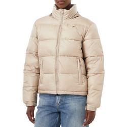 Tommy Jeans Γυναικείο Μπουφάν Χειμωνιάτικο Puffer Μακρύ Μπεζ DW0DW21619-PKE
