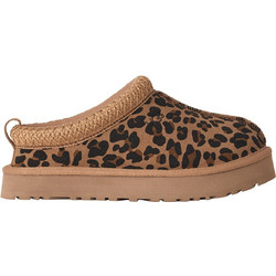 UGG Χειμερινές Παιδικές Παντόφλες για Κορίτσι με Γούνα Καφέ Μαύρες 1183570K-TAN