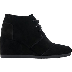 Toms Γυναικεία Μποτάκια Αστραγάλου Πλατφόρμα Suede Μαύρα 10023542