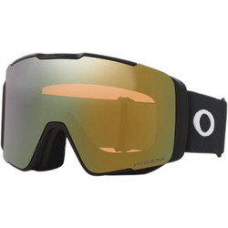 Oakley Line Miner Pro L 007143-05 Μάσκα Σκι & Snowboard Ενηλίκων Μαύρη με Φιμέ Φακό Χρυσό