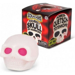 Tobar Scrunchems Sqeezy Skull Of Horrors Glow In The Dark Squishy Λευκό