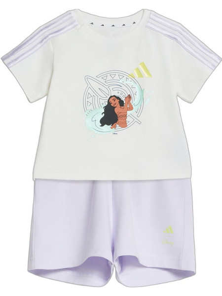 Adidas Disney Βρεφικό Σετ για Κορίτσι Καλοκαιρινό Λευκό Λιλά KG6117