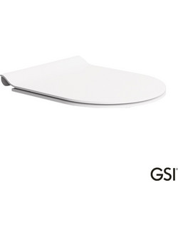 GSI Καπάκι Λεκάνης Οβάλ από Βακελίτη Slim Soft Close Λευκό 46x36cm 500-MS86SC-301