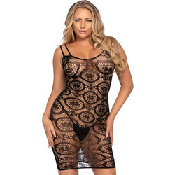 Leg Avenue Sexy Φόρεμα See Through με Δαντέλα Μαύρο 714718555331