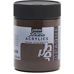 Pebeo Studio Acrylics 29 Burnt Umber Ακρυλικό Χρώμα Ζωγραφικής 500ml