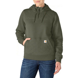 Carhartt Γυναικείο Φούτερ με Κουκούλα & Τσέπες Χακί 107753-DOV