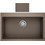 Crown Quadra Q-87 Ένθετος Νεροχύτης Γρανίτη Ματ Brown 86x50cm 6787140