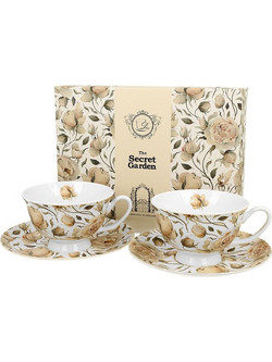 Duo Royal Σετ Φλιτζάνια Cappuccino Ελληνικού Καφέ & Τσαγιού Πορσελάνης Λευκά Μπεζ 250ml 2τμχ 934783