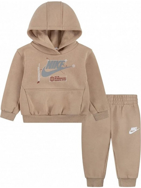Nike Παιδικό Σετ Φόρμας Μπεζ 66M350