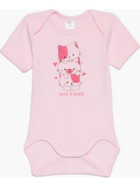 Pretty Baby Sweet Φορμάκι Εσώρουχο Κοντομάνικo για Κορίτσι Ροζ 34896-3-688
