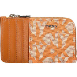 DKNY Μεγάλο Γυναικείο Πορτοφόλι με Φερμουάρ Πορτοκαλί R411FC12-F78