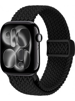 Crong Wave Braided Λουράκι Υφασμάτινο Black (Apple Watch 38 / 40 / 41mm)