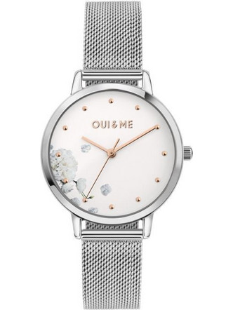 Oui & Me Fleurette Γυναικείο Ρολόι με Ασημί Μεταλλικό Μπρασελέ ME010375
