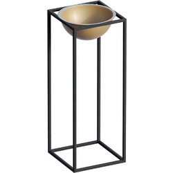 Aberto Design Κασπώ Δαπέδου Εσωτερικού Χώρου Μεταλλικό Μαύρο Χρυσό 22x60cm 247HFM1177