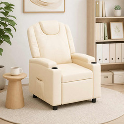vidaXL Πολυθρόνα Relax Ανακλινόμενη Μπεζ 42051140