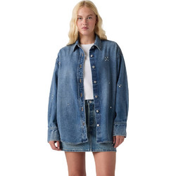 Levi's Μακρυμάνικο Γυναικείο Πουκάμισο Τζιν Mονόχρωμο Μπλε 007WZ-0000