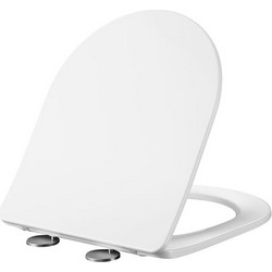 Ravenna Rhea UF Καπάκι Λεκάνης D-Shape Πλαστικό Slim Soft Close Λευκό 42x36.5cm