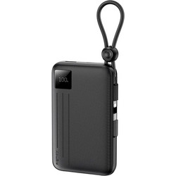 Remax FC-13 Power Bank 10000mAh 22.5W με Ενσωματωμένα Καλώδια USB-C & Lightning Quick Charge 3.0 & Power Delivery Black